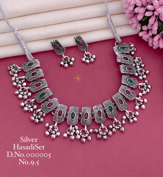 Designer Special Silver Navratri Hasadi Set 8 Wholesale Shop In Surat
